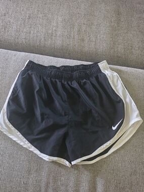 Nike Women’s Black Athletic Shorts with White Trim